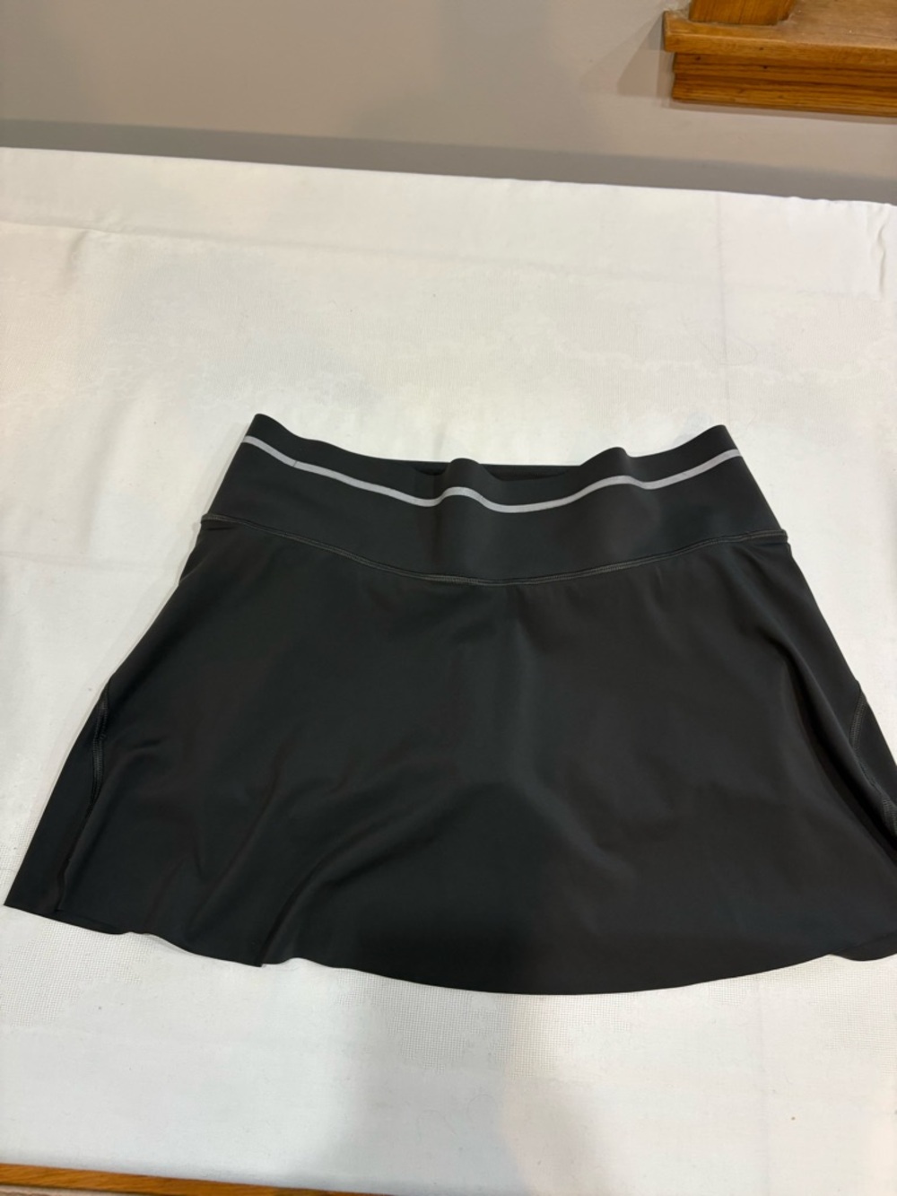 Athleta Black Skater Skirt with Reflective Waist Stripe